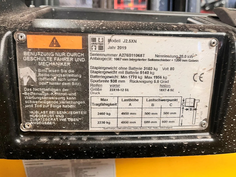 Električni viličar Hyster J2.5XN: slika 13
