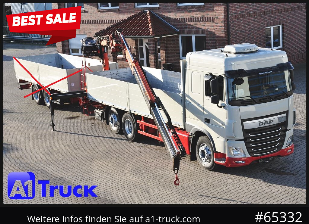 DAF XF 440, Baustoff, Terex 145.2 - Tovornjak s kesonom, Tovornjak z dvigalom: slika 1 DAF XF 440, Baustoff, Terex 145.2 - Tovornjak s kesonom, Tovornjak z dvigalom: slika 1