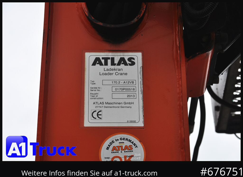 MERCEDES-BENZ Axor 2543, Atlas 170.2 Kran, Lift-Lenkachse, - Tovornjak s kesonom, Tovornjak z dvigalom: slika 2 MERCEDES-BENZ Axor 2543, Atlas 170.2 Kran, Lift-Lenkachse, - Tovornjak s kesonom, Tovornjak z dvigalom: slika 2