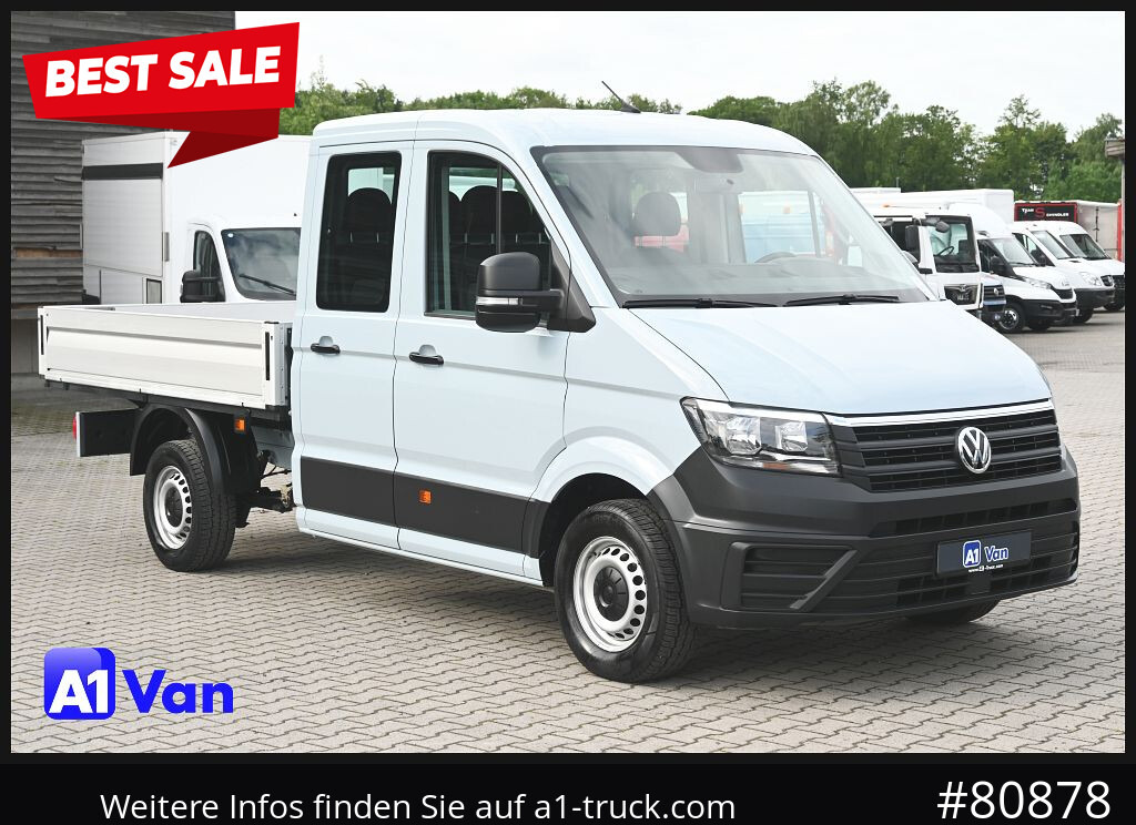 VOLKSWAGEN Crafter 35 Pritsche Doka, AHK, 7-Sitzer, Heckantrieb - Dostavno vozilo s kesonom, Dostavno vozilo z dvojno kabino: slika 1 VOLKSWAGEN Crafter 35 Pritsche Doka, AHK, 7-Sitzer, Heckantrieb - Dostavno vozilo s kesonom, Dostavno vozilo z dvojno kabino: slika 1