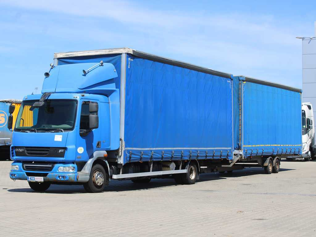 DAF FA LF 45, EURO 5, TYRES 80% + AGADOS TRAILER - Tovornjak s ponjavo: slika 1 DAF FA LF 45, EURO 5, TYRES 80% + AGADOS TRAILER - Tovornjak s ponjavo: slika 1