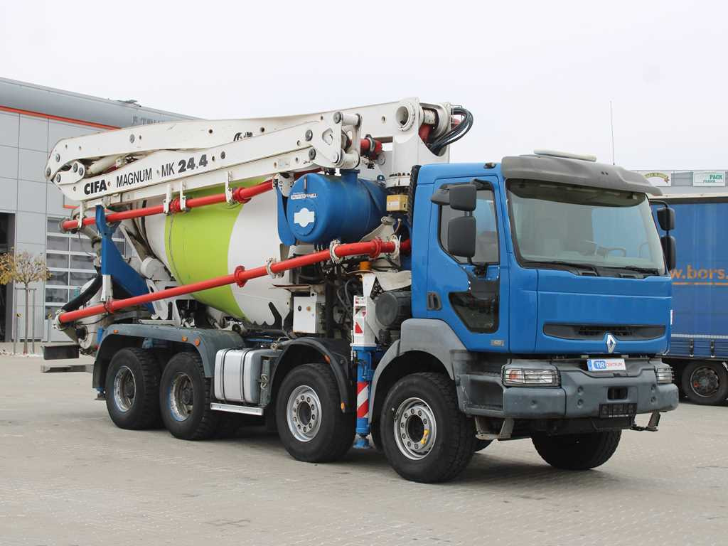 Renault KERAX 420, EURO 3, 7m3, 8X4, CIFA MAGNUM MK 24.4 CONCRETE PUMP - Avtomešalec s črpalko: slika 3 Renault KERAX 420, EURO 3, 7m3, 8X4, CIFA MAGNUM MK 24.4 CONCRETE PUMP - Avtomešalec s črpalko: slika 3