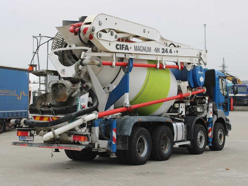 Renault KERAX 420, EURO 3, 7m3, 8X4, CIFA MAGNUM MK 24.4 CONCRETE PUMP - Avtomešalec s črpalko: slika 4 Renault KERAX 420, EURO 3, 7m3, 8X4, CIFA MAGNUM MK 24.4 CONCRETE PUMP - Avtomešalec s črpalko: slika 4