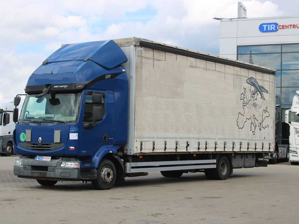 Renault MIDLUM 220.12, EURO 5, SLEEPING BODY, HYDRAULIC FRONT - Tovornjak s ponjavo: slika 1 Renault MIDLUM 220.12, EURO 5, SLEEPING BODY, HYDRAULIC FRONT - Tovornjak s ponjavo: slika 1