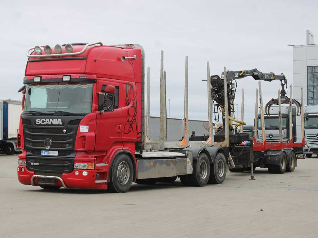 Scania R 480, HYDRAULIC ARM LHO L120Z(78), 6X4 - Tovornjak za prevoz lesa, Tovornjak z dvigalom: slika 1 Scania R 480, HYDRAULIC ARM LHO L120Z(78), 6X4 - Tovornjak za prevoz lesa, Tovornjak z dvigalom: slika 1