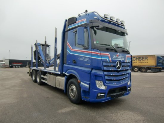 Mercedes-Benz Actros 2653 6x4 Holz Palfinger Kabinenkran - Tovornjak za prevoz lesa, Tovornjak z dvigalom: slika 3 Mercedes-Benz Actros 2653 6x4 Holz Palfinger Kabinenkran - Tovornjak za prevoz lesa, Tovornjak z dvigalom: slika 3