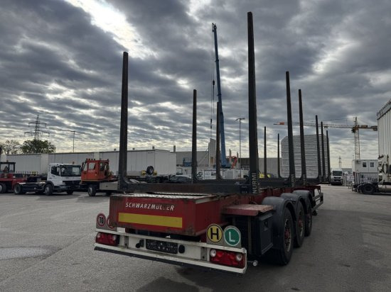 Schwarzmüller Holzauflieger 6 Rungenpaare, BPW-Achsen - Polprikolica za prevoz lesa: slika 3 Schwarzmüller Holzauflieger 6 Rungenpaare, BPW-Achsen - Polprikolica za prevoz lesa: slika 3