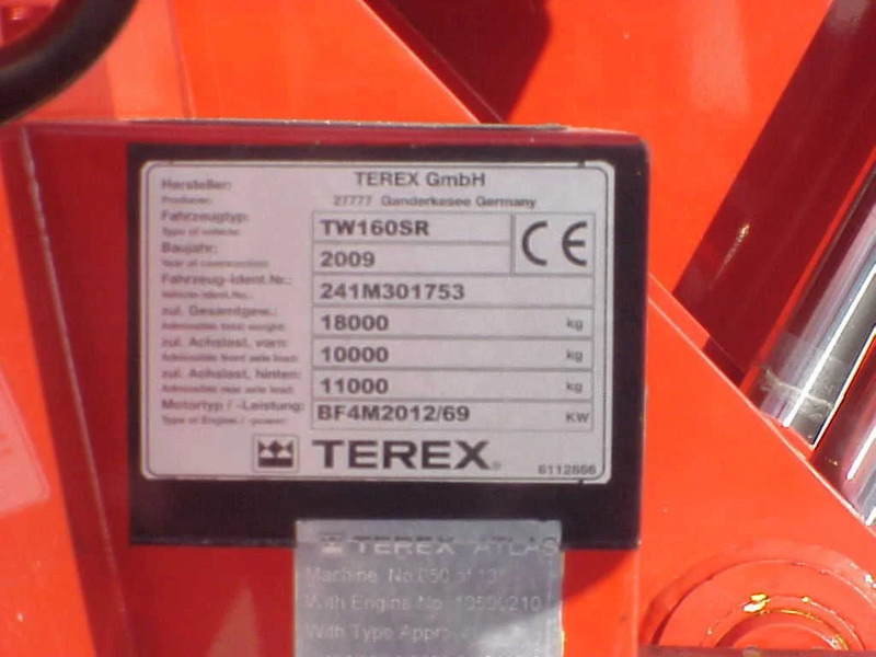 Terex TW 160 SR RAILWAY EXAVATOR - Bager na kolesih: slika 5 Terex TW 160 SR RAILWAY EXAVATOR - Bager na kolesih: slika 5