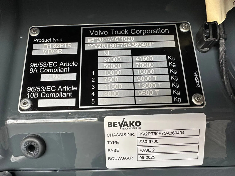 Kotalni prekucni tovornjak Volvo FH 540 8X2 TRIPLE VDL S30-6700 HAAKARMSYSTEEM / ABROLLKIPPER / HOOKLIFT: slika 18