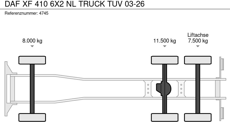 Tovornjak s ponjavo DAF XF 410 6X2 NL TRUCK TUV 03-26: slika 19