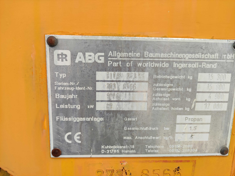 Asfaltni finišer ABG Titan 273 ABG - wheel asphalt paver: slika 7