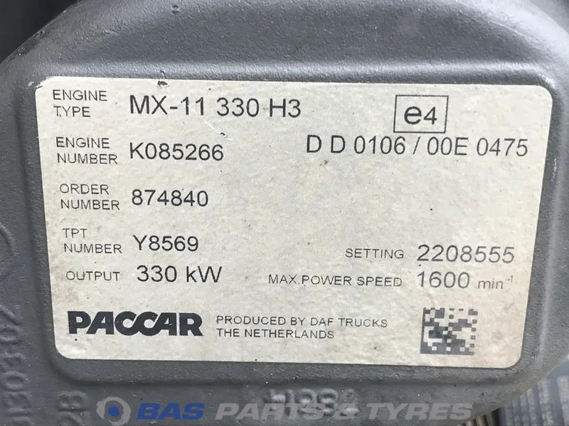DAF CF Euro 6 - Motor za Tovornjak: slika 5 DAF CF Euro 6 - Motor za Tovornjak: slika 5