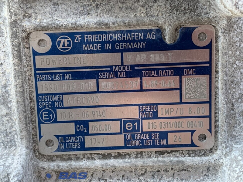 DAF LF Euro 6 DAF 8AP800T Versnellingsbak 2358075 - Menjalnik za Tovornjak: slika 5 DAF LF Euro 6 DAF 8AP800T Versnellingsbak 2358075 - Menjalnik za Tovornjak: slika 5