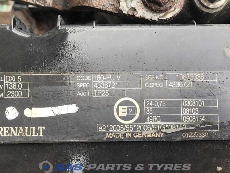 Renault Midlum Euro 4-5 Motor Renault DXi5 180 7485003875 - Motor za Tovornjak: slika 5 Renault Midlum Euro 4-5 Motor Renault DXi5 180 7485003875 - Motor za Tovornjak: slika 5