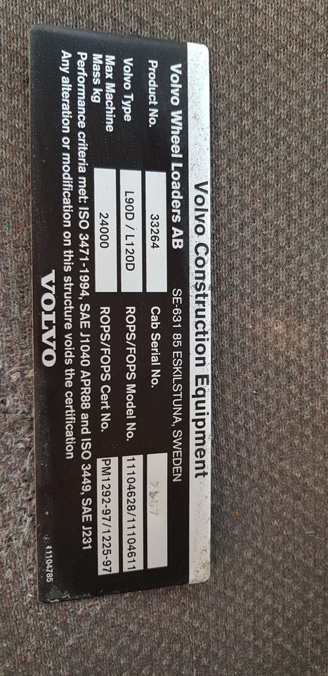 VOLVO L90D S/N 33264 - Kolesni nakladalec: slika 4 VOLVO L90D S/N 33264 - Kolesni nakladalec: slika 4