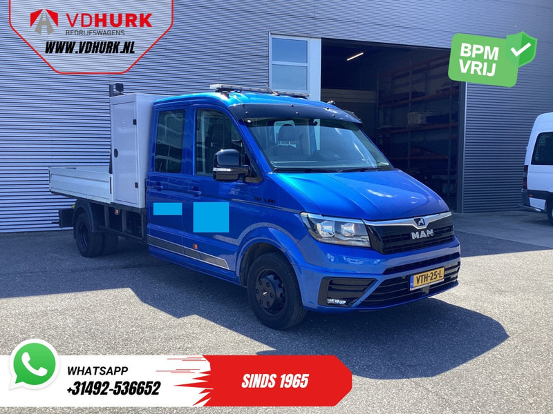 MAN TGE 50 2.0 180 pk DC Dubbel Cabine BPM VRIJ! Open Laadbak/ 7 Pers./ Dubbel Lucht/ Adapt. Cruise/ 3.5t Trekverm./ Tacho/ Gev.Stoel/ C - Dostavno vozilo s kesonom, Dostavno vozilo z dvojno kabino: slika 1 MAN TGE 50 2.0 180 pk DC Dubbel Cabine BPM VRIJ! Open Laadbak/ 7 Pers./ Dubbel Lucht/ Adapt. Cruise/ 3.5t Trekverm./ Tacho/ Gev.Stoel/ C - Dostavno vozilo s kesonom, Dostavno vozilo z dvojno kabino: slika 1