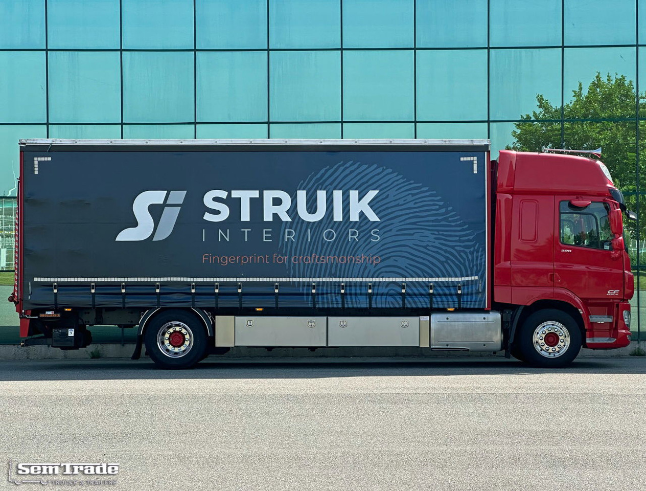 Tovornjak zabojnik DAF CF 290 FA Space CAB Hardhouten Vloer 2500 KG Klep Nieuw Staat: slika 6