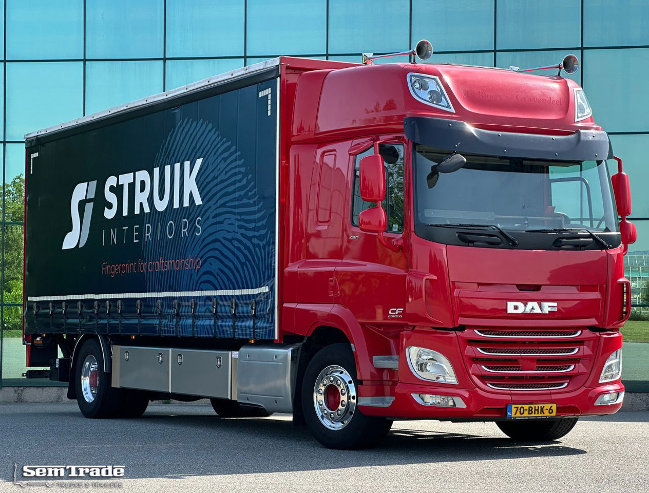 Tovornjak zabojnik DAF CF 290 FA Space CAB Hardhouten Vloer 2500 KG Klep Nieuw Staat: slika 7
