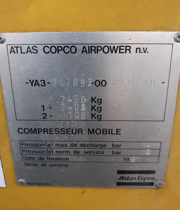 Compresseur de chantier Atlas Copco XAHS 175 - Zračni kompresor: slika 5 Compresseur de chantier Atlas Copco XAHS 175 - Zračni kompresor: slika 5