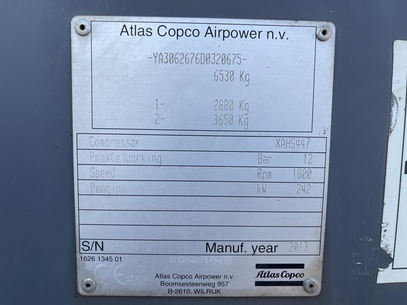 Atlas-Copco XAHS 447 CD - N - Zračni kompresor: slika 2 Atlas-Copco XAHS 447 CD - N - Zračni kompresor: slika 2