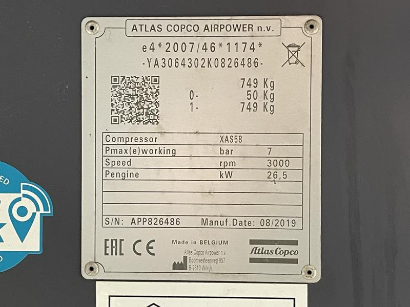 Atlas-Copco XAS 58 KD - Zračni kompresor: slika 4 Atlas-Copco XAS 58 KD - Zračni kompresor: slika 4