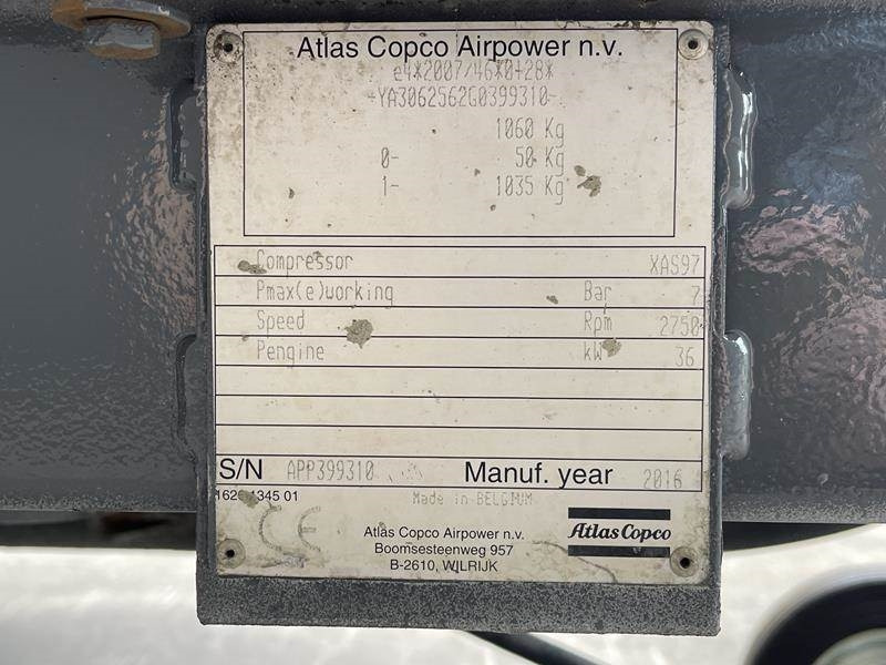 Atlas-Copco XAS 97 DD - N - Zračni kompresor: slika 5 Atlas-Copco XAS 97 DD - N - Zračni kompresor: slika 5