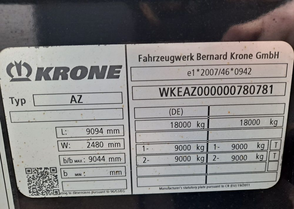 Krone Przyczepa BDF Krone - Kontejnerska prikolica/ Prikolica z zamenljivim tovoriščem: slika 4 Krone Przyczepa BDF Krone - Kontejnerska prikolica/ Prikolica z zamenljivim tovoriščem: slika 4