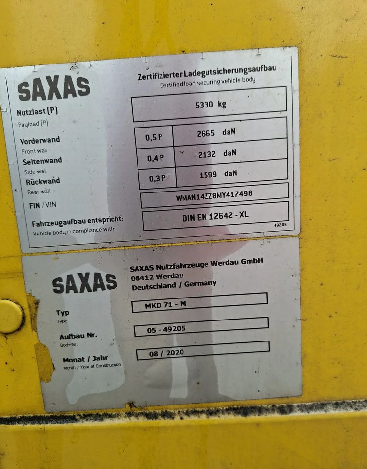 Tovornjak zabojnik MAN TGL kontener zdemontowany: slika 9