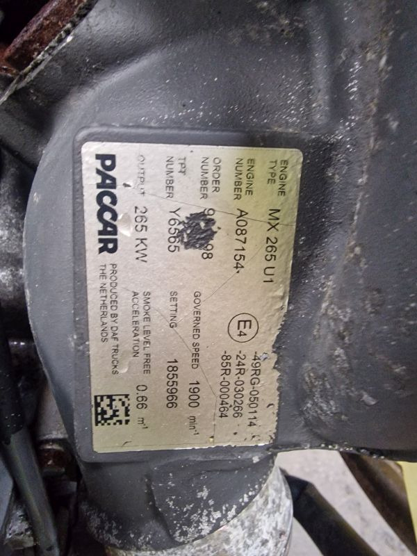 DAF MX265U1 Engine (Truck) - Motor za Tovornjak: slika 2 DAF MX265U1 Engine (Truck) - Motor za Tovornjak: slika 2