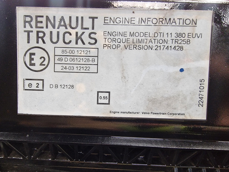 Renault DTI11 380 EUVI Engine (Truck) - Motor za Tovornjak: slika 3 Renault DTI11 380 EUVI Engine (Truck) - Motor za Tovornjak: slika 3