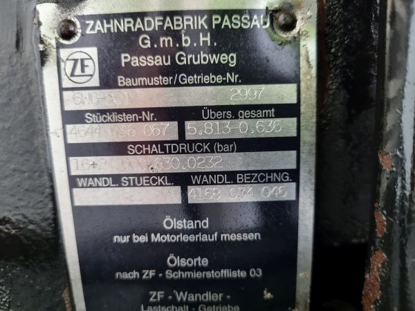 Menjalnik za Industrijska oprema ZF Industrial  6WG-201 3001 Gearbox Industrial: slika 11
