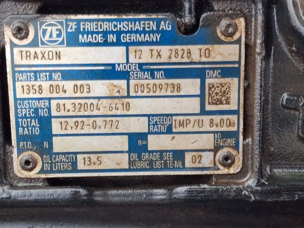ZF Traxon 12TX2820TO MAN Spec Gearbox - Menjalnik: slika 2 ZF Traxon 12TX2820TO MAN Spec Gearbox - Menjalnik: slika 2