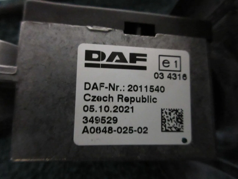 Električni sistem za Tovornjak DAF 2011540 KOLOMSCHAKELAAR DAF CF XF EURO 6 MODEL 2021: slika 6