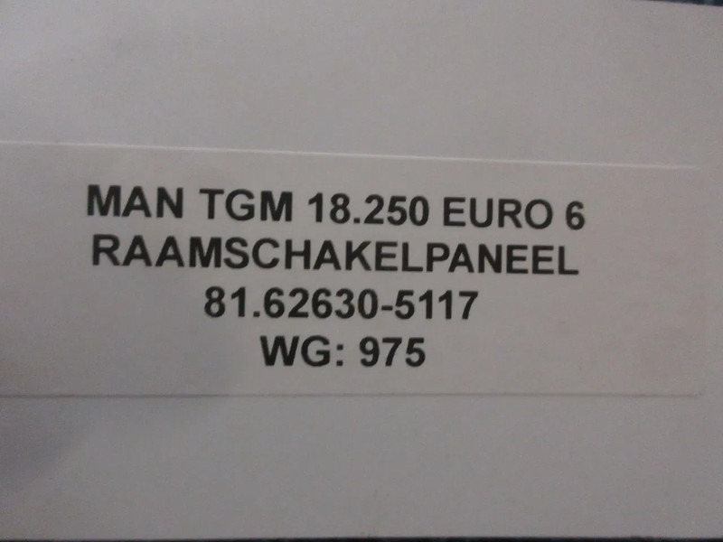 MAN 81.62630-5117 RAAMMODULEN LINKS MAN TGM 18.250 EURO 6 MODEL 2024 - Električni sistem za Tovornjak: slika 5 MAN 81.62630-5117 RAAMMODULEN LINKS MAN TGM 18.250 EURO 6 MODEL 2024 - Električni sistem za Tovornjak: slika 5