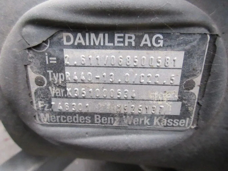 Mercedes-Benz R440-13,0/C22,5/TYPE 746301 RATIO 2,611 MERCEDES 2542 MP4 EURO 6 - Diferencialni menjalnik za Tovornjak: slika 5 Mercedes-Benz R440-13,0/C22,5/TYPE 746301 RATIO 2,611 MERCEDES 2542 MP4 EURO 6 - Diferencialni menjalnik za Tovornjak: slika 5