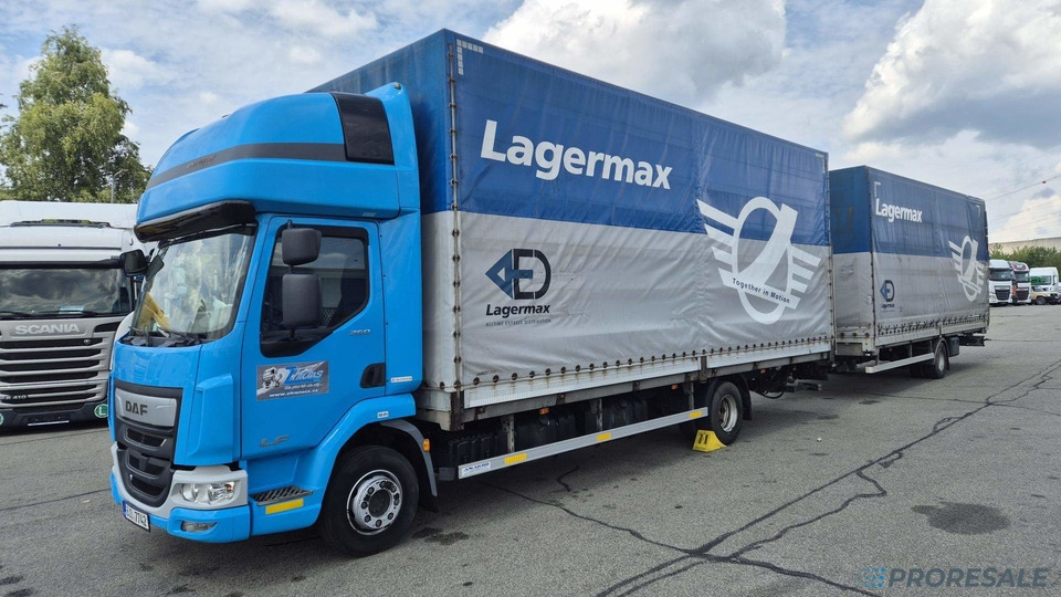DAF LF 260 FA EURO 6 valník s plachtou + hydraulické čelo - prodejné jen s přívěsem GTS P0471Z - cena je za celou soupravu - Tovornjak s ponjavo: slika 2 DAF LF 260 FA EURO 6 valník s plachtou + hydraulické čelo - prodejné jen s přívěsem GTS P0471Z - cena je za celou soupravu - Tovornjak s ponjavo: slika 2