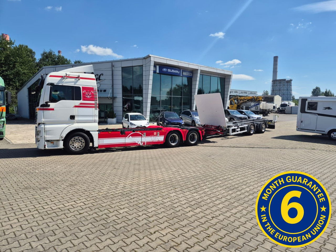 MAN TGX 28 28.420 , 6x2-2 LL + Trailer HFR KM 20 / 1 Owner / E6 /Techni - Kontejnerski tovornjak/ Tovornjak z zamenljivim tovoriščem: slika 1 MAN TGX 28 28.420 , 6x2-2 LL + Trailer HFR KM 20 / 1 Owner / E6 /Techni - Kontejnerski tovornjak/ Tovornjak z zamenljivim tovoriščem: slika 1