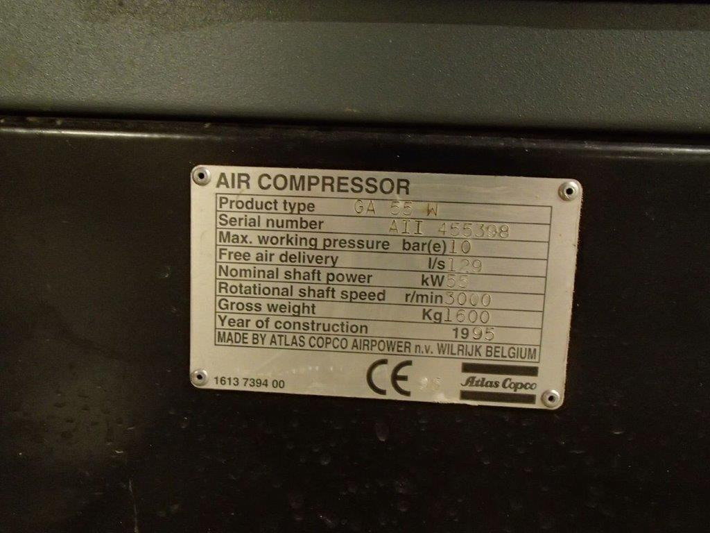 Frequency controlled screw compressor Atlas Copco GA 55 W - Zračni kompresor: slika 2 Frequency controlled screw compressor Atlas Copco GA 55 W - Zračni kompresor: slika 2