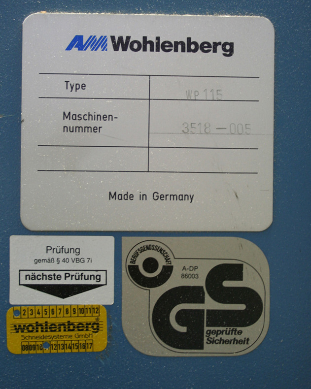 Wohlenberg 115 MCS-2 cutting machine - Stroj za rezanje papirja: slika 2 Wohlenberg 115 MCS-2 cutting machine - Stroj za rezanje papirja: slika 2