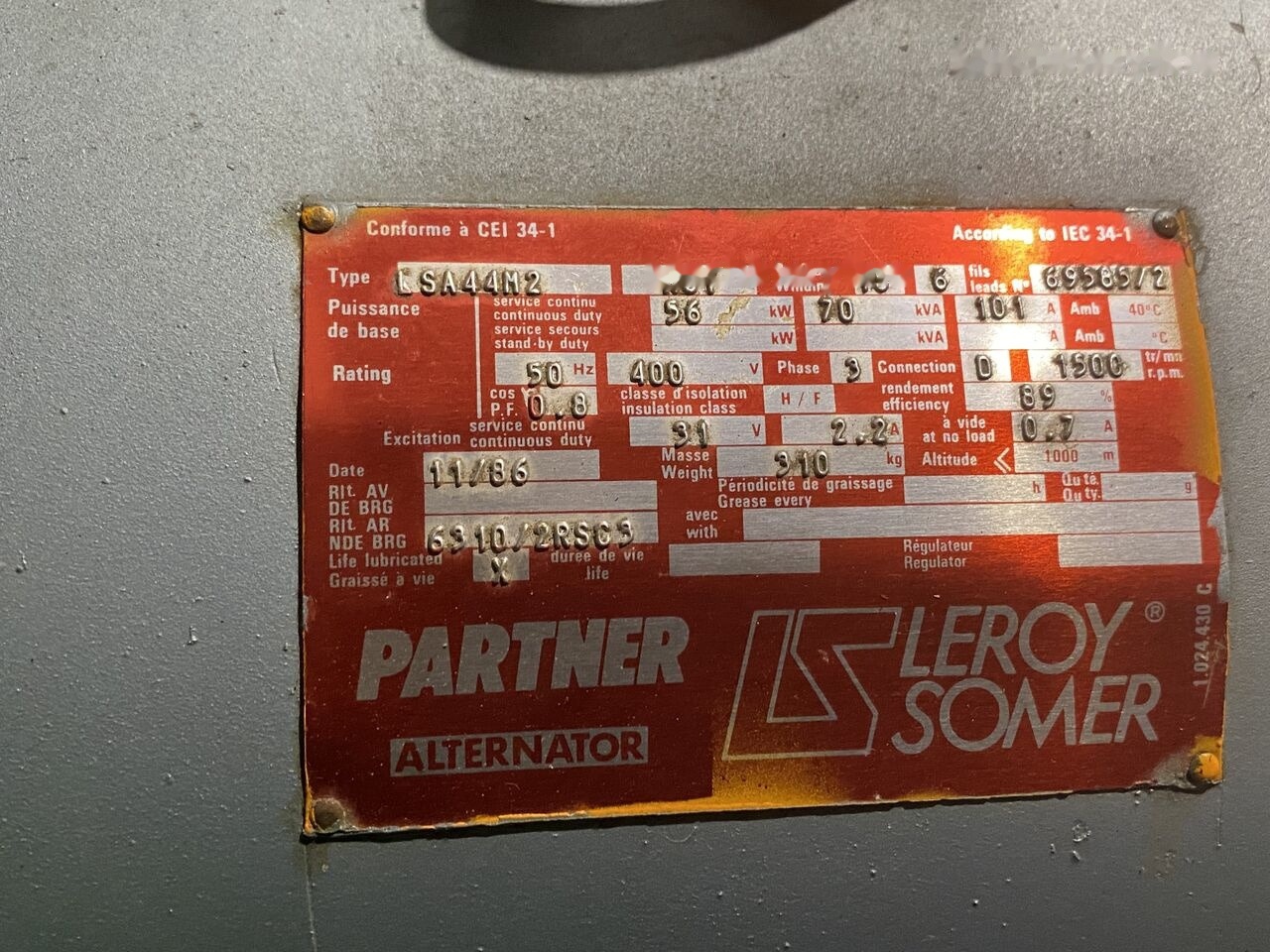Generator SDMO 70 kVa Perkins diesel: slika 7
