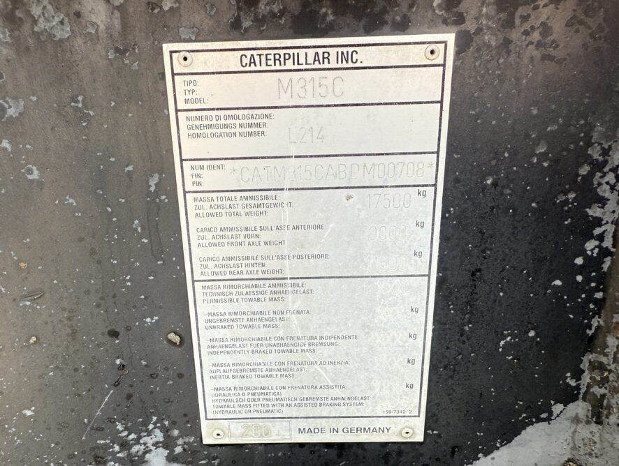 Bager na kolesih CAT M315C AC: slika 8