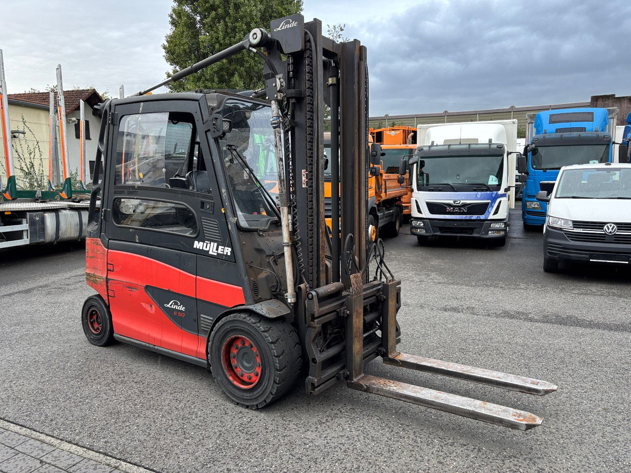 Linde E 50HL-01 Triplex Teleskopgabel - Električni viličar: slika 1 Linde E 50HL-01 Triplex Teleskopgabel - Električni viličar: slika 1