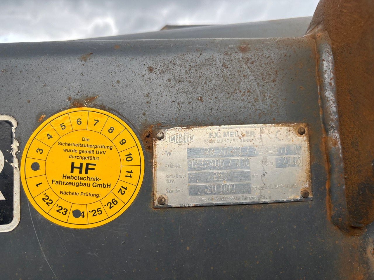 Meiller Aufbau RK 20-60/20.000Kg/260bar - Kotalni prekucni tovornjak: slika 5 Meiller Aufbau RK 20-60/20.000Kg/260bar - Kotalni prekucni tovornjak: slika 5