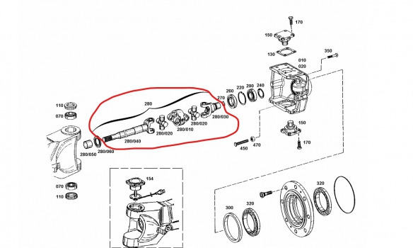 Valtra S280 Front Axle Drive Shaft Lhs Rhs Zf As2075, 0501.006.312, V35124500 - Sprednja os: slika 1 Valtra S280 Front Axle Drive Shaft Lhs Rhs Zf As2075, 0501.006.312, V35124500 - Sprednja os: slika 1