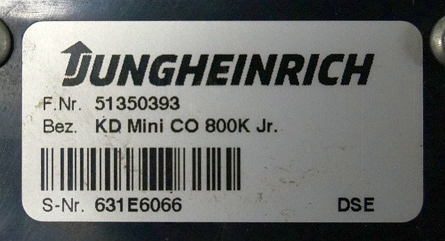 Jungheinrich 51350393 | Display KD mini Co 800K Jr. sn. 631E6066 - Armaturna plošča za Oprema za rokovanje z materiali: slika 3 Jungheinrich 51350393 | Display KD mini Co 800K Jr. sn. 631E6066 - Armaturna plošča za Oprema za rokovanje z materiali: slika 3