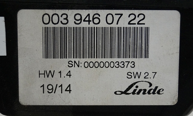 Linde 0039460722 | Display SW2.7 HW1.4 sn 0000003373 - Armaturna plošča za Oprema za rokovanje z materiali: slika 2 Linde 0039460722 | Display SW2.7 HW1.4 sn 0000003373 - Armaturna plošča za Oprema za rokovanje z materiali: slika 2