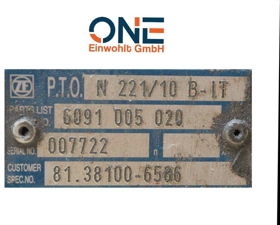Nebenantrieb MAN 81381006586, ZF 6091005020 - Transmission: slika 2 Nebenantrieb MAN 81381006586, ZF 6091005020 - Transmission: slika 2