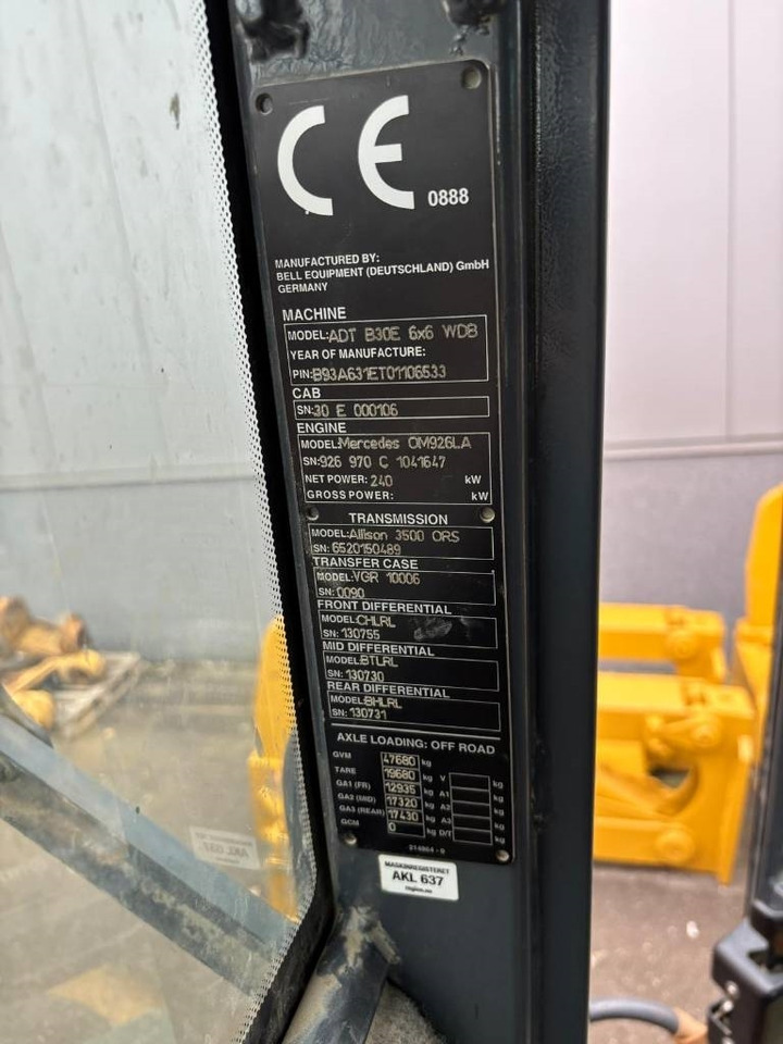 Bell B 30 E (New tyres / Under Preparation) - Zglobni demper: slika 2 Bell B 30 E (New tyres / Under Preparation) - Zglobni demper: slika 2