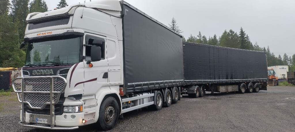Scania R580 8x4 kapellilava+Dolly+kärry 76tn juna - Tovornjak s ponjavo: slika 1 Scania R580 8x4 kapellilava+Dolly+kärry 76tn juna - Tovornjak s ponjavo: slika 1