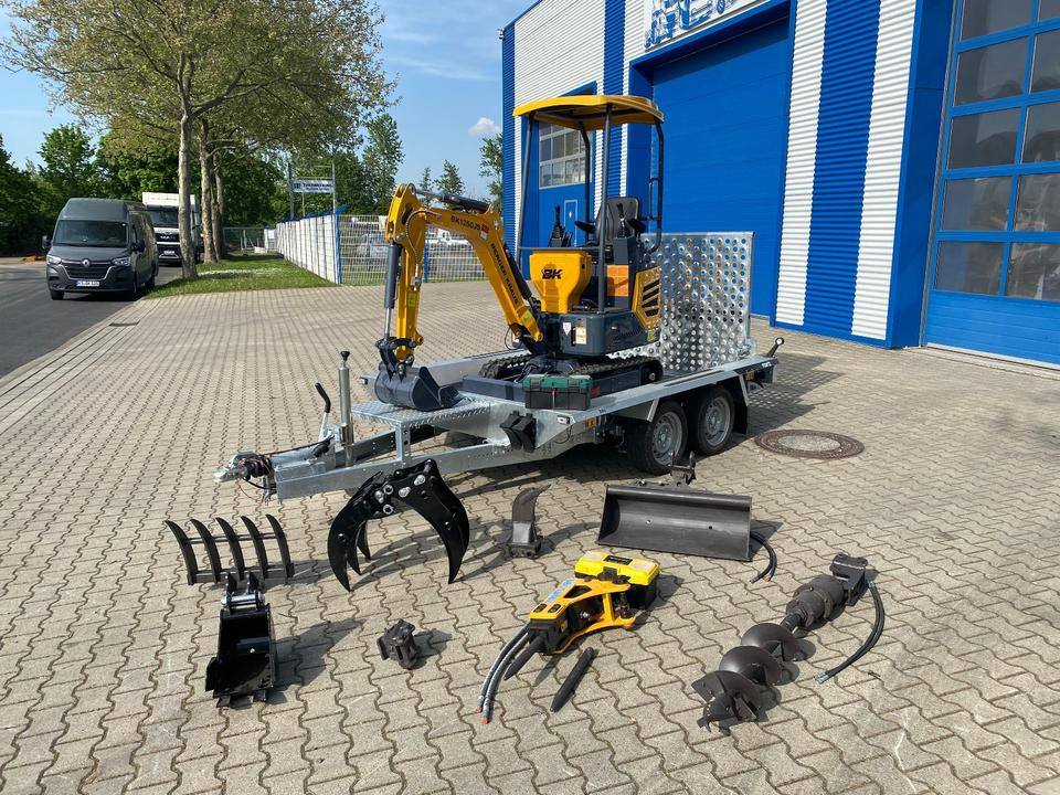 Minibagger BK1250JS + Tieflader + Zubehör *INKL.19% MWST*KUBOTA*BERGER KRAUS*JOYSTICK*SOFORT!* - Mini bager, Prikolica: slika 2 Minibagger BK1250JS + Tieflader + Zubehör *INKL.19% MWST*KUBOTA*BERGER KRAUS*JOYSTICK*SOFORT!* - Mini bager, Prikolica: slika 2